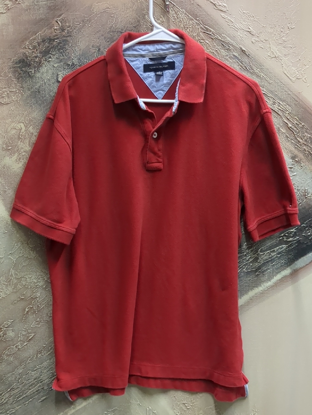 Tommy Hilfiger Red Short-Sleeve Polo Men's Size Large